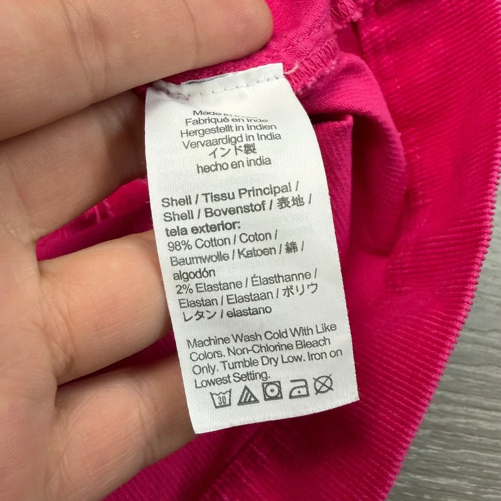 Crewcuts Girls Skirt Corduroy Button Front Mini Pink Size 5